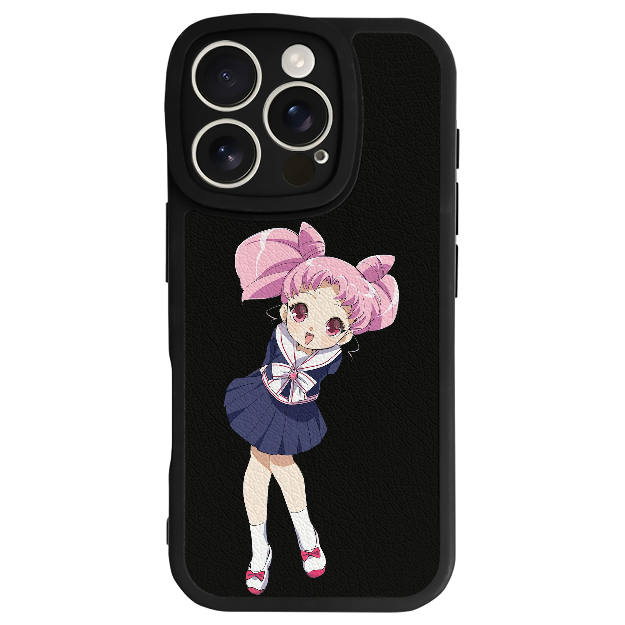 （画像用） 美少女戦士セーラームーン ちびうさ Sailor Moon Chibiusa Tsukino Usagi Small Lady Serenity 【iPhone 16シリーズ対応】シリコンスマホケース（レザー調） 材質：シリコン